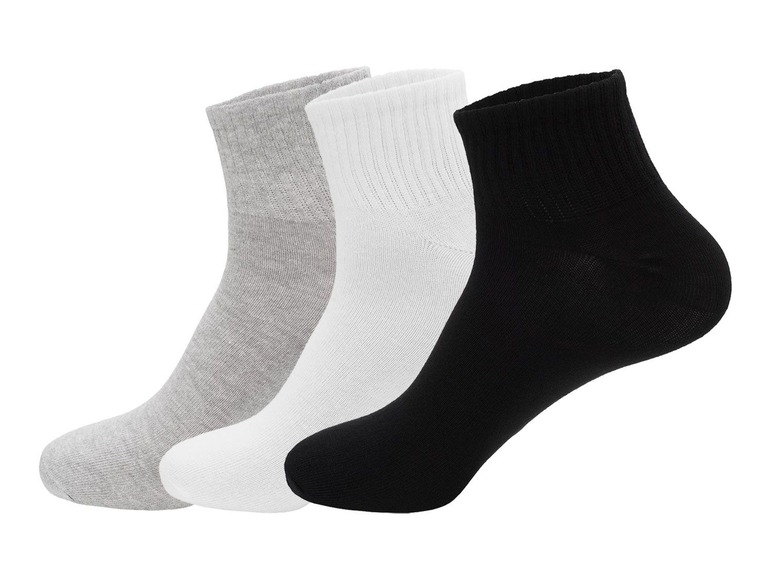 REEBOK 3 paar sokken Wit-zwart-grijs