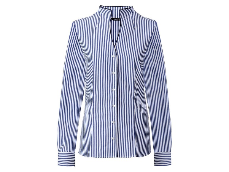 Dames blouse 38, Donkerblauw-gestreept