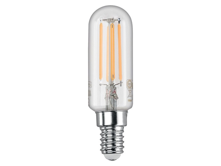 6 LED-filamentlampen Tube-E14 fitting