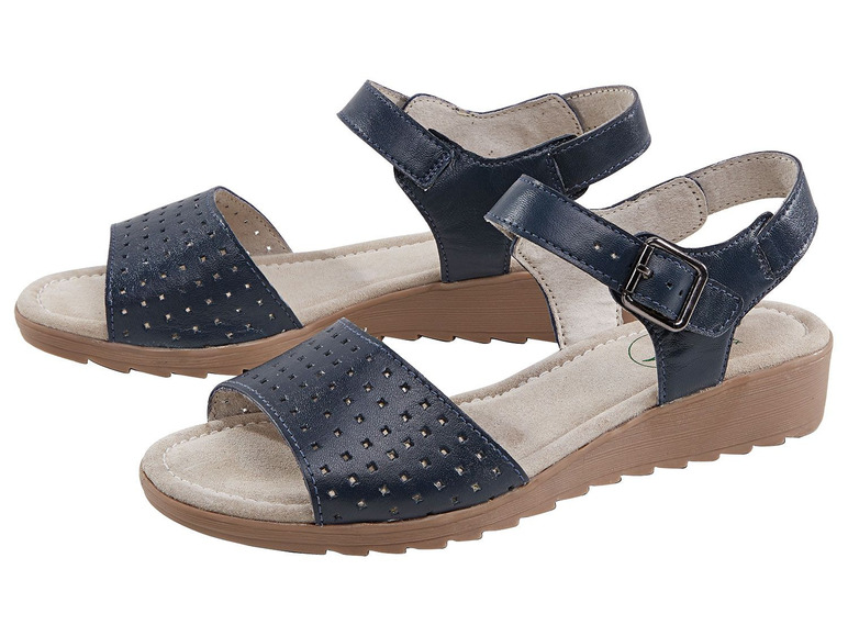 Footflexx Leren dames sandalen 36, Donkerblauw