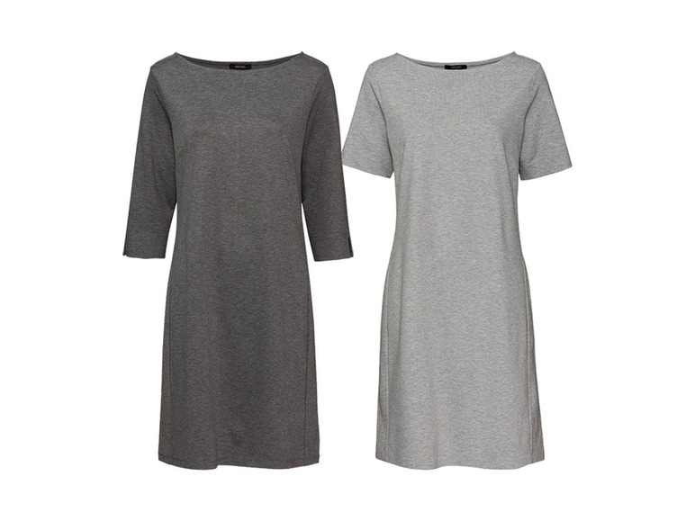 2 dames jurken 3XL (56-58), Donkergrijs-grijs