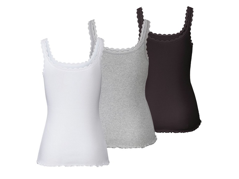 3 dames hemden S (36-38), Zwart-grijs-wit