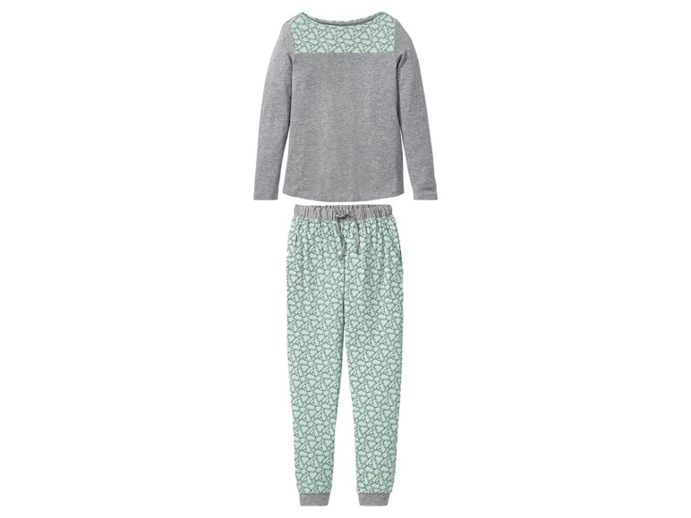 Dames pyjama M (40-42), Grijs-mint