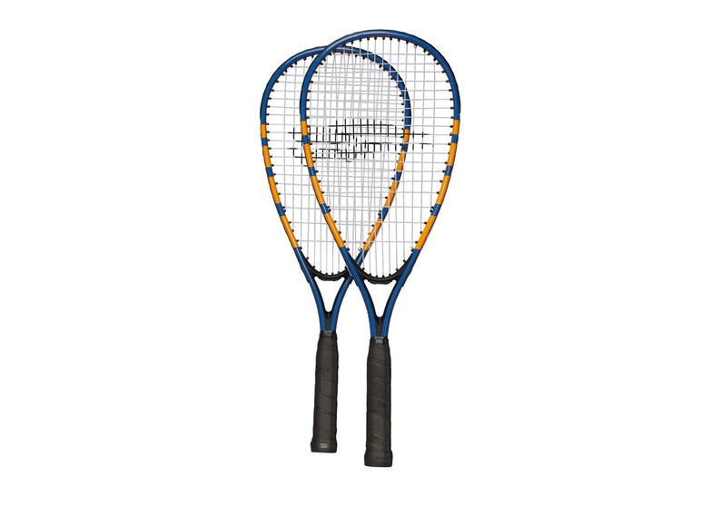 2-in-1 badminton-tennis set Blauw-oranje