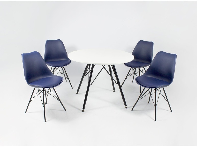 HOMEXPERT Set van 2 stoelen Donkerblauw